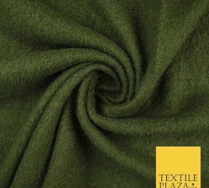 4 COLOURS - Premium Plain Textured Bouclé Sherpa Fur Fabric Material 59" WIDE