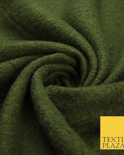 4 COLOURS - Premium Plain Textured Bouclé Sherpa Fur Fabric Material 59" WIDE