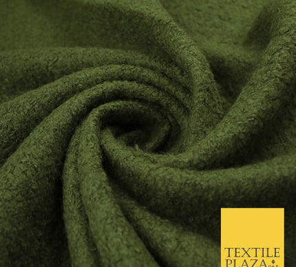 4 COLOURS - Premium Plain Textured Bouclé Sherpa Fur Fabric Material 59" WIDE