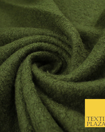 4 COLOURS - Premium Plain Textured Bouclé Sherpa Fur Fabric Material 59" WIDE