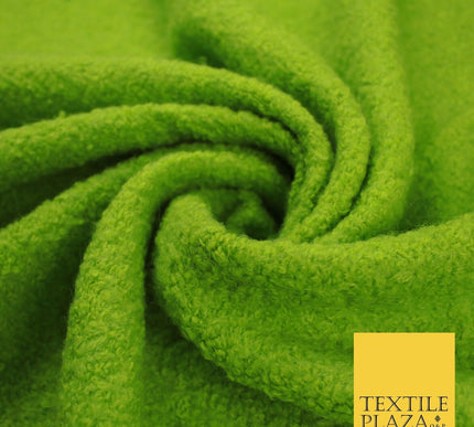4 COLOURS - Premium Plain Textured Bouclé Sherpa Fur Fabric Material 59" WIDE