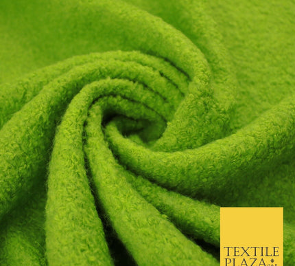 4 COLOURS - Premium Plain Textured Bouclé Sherpa Fur Fabric Material 59" WIDE