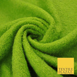 4 COLOURS - Premium Plain Textured Bouclé Sherpa Fur Fabric Material 59" WIDE