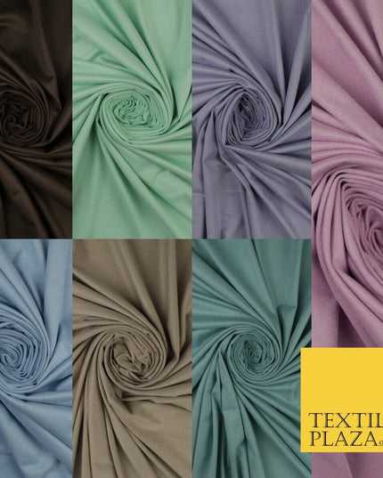 7 COLOURS - Faux Stretch Suede Fabric Dressmaking Craft 66" WIDE