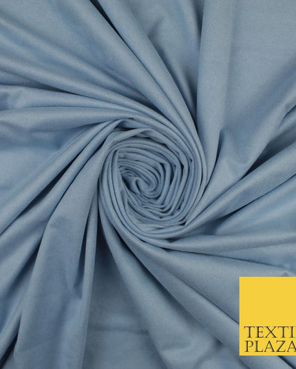 7 COLOURS - Faux Stretch Suede Fabric Dressmaking Craft 66" WIDE