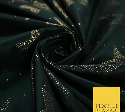 High Quality Printed Stars Faux Silk Taffeta Fabric Dressmaking 58" WIDE