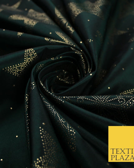 High Quality Printed Stars Faux Silk Taffeta Fabric Dressmaking 58" WIDE