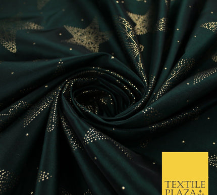 High Quality Printed Stars Faux Silk Taffeta Fabric Dressmaking 58" WIDE