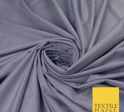 7 COLOURS - Faux Stretch Suede Fabric Dressmaking Craft 66" WIDE