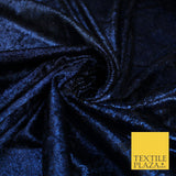 Blue & Black Metallic Soft Velvet Velour Fabric Stretch Material 59" WIDE 9302