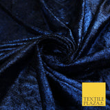Blue & Black Metallic Soft Velvet Velour Fabric Stretch Material 59" WIDE 9302
