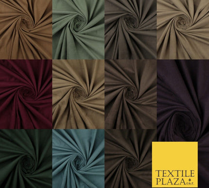 11 Colours Luxury Faux Suede Fabric Med Weight Dressmaking Upholstery Craft 60"