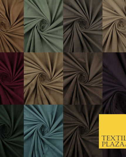 11 Colours Luxury Faux Suede Fabric Med Weight Dressmaking Upholstery Craft 60"