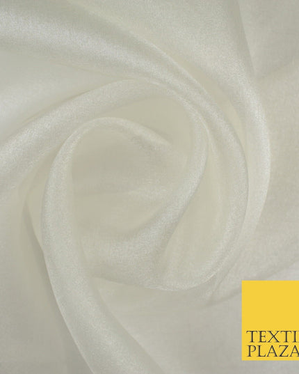 15 COLOURS - Premium Crystal Organza Bridal Wedding Dance Dress Veil Fabric 44"