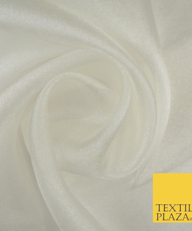 15 COLOURS - Premium Crystal Organza Bridal Wedding Dance Dress Veil Fabric 44"