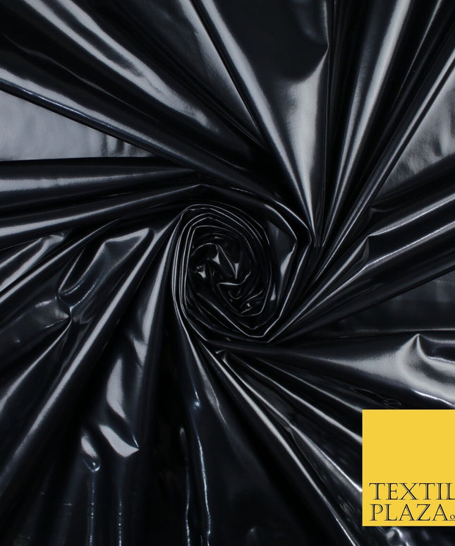 9 Colours - Glossy PVC Fabric Dress Fashion Material Craft Decor 56" Wide
