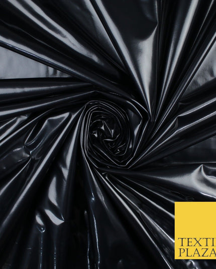 9 Colours - Glossy PVC Fabric Dress Fashion Material Craft Decor 56" Wide
