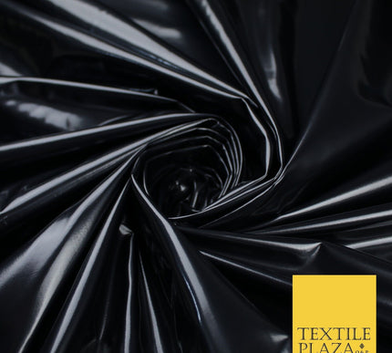 9 Colours - Glossy PVC Fabric Dress Fashion Material Craft Decor 56" Wide