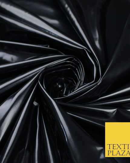 9 Colours - Glossy PVC Fabric Dress Fashion Material Craft Decor 56" Wide