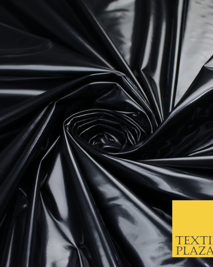9 Colours - Glossy PVC Fabric Dress Fashion Material Craft Decor 56" Wide