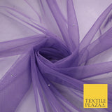 Stone Embellished Fairy Veil Bridal Soft Sheer Tutu Tulle Net Fabric 44"