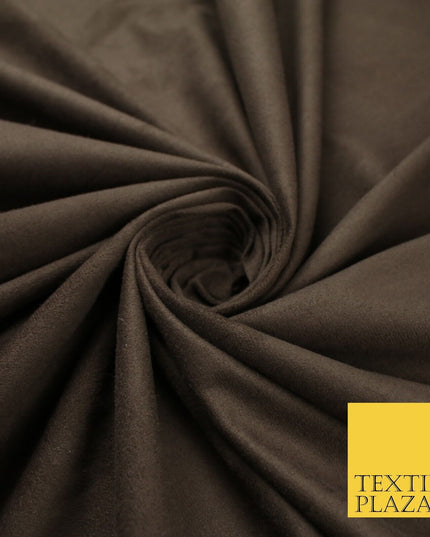 11 Colours Luxury Faux Suede Fabric Med Weight Dressmaking Upholstery Craft 60"