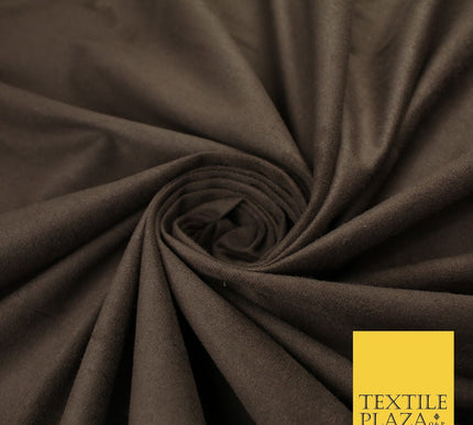 11 Colours Luxury Faux Suede Fabric Med Weight Dressmaking Upholstery Craft 60"