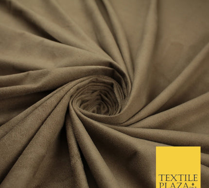 11 Colours Luxury Faux Suede Fabric Med Weight Dressmaking Upholstery Craft 60"
