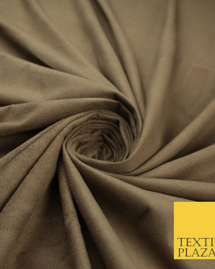11 Colours Luxury Faux Suede Fabric Med Weight Dressmaking Upholstery Craft 60"