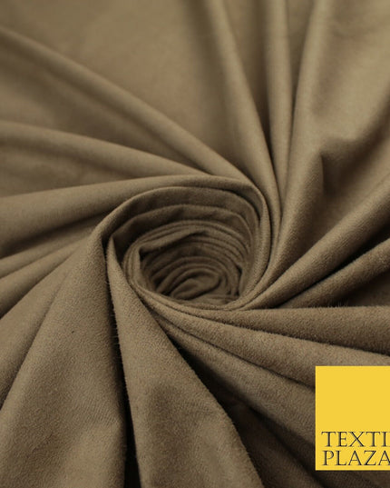 11 Colours Luxury Faux Suede Fabric Med Weight Dressmaking Upholstery Craft 60"
