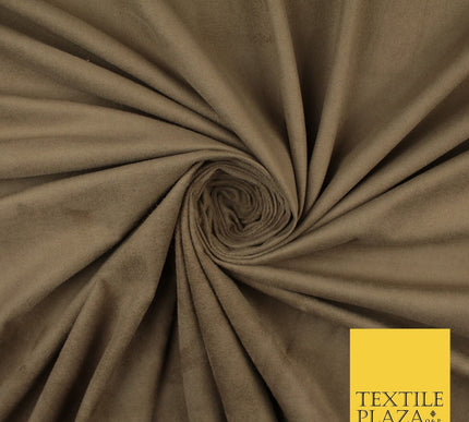 11 Colours Luxury Faux Suede Fabric Med Weight Dressmaking Upholstery Craft 60"