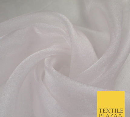 15 COLOURS - Premium Crystal Organza Bridal Wedding Dance Dress Veil Fabric 44"