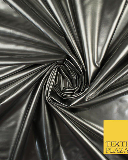 9 Colours - Glossy PVC Fabric Dress Fashion Material Craft Decor 56" Wide