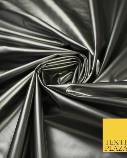 9 Colours - Glossy PVC Fabric Dress Fashion Material Craft Decor 56" Wide