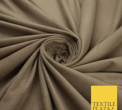 11 Colours Luxury Faux Suede Fabric Med Weight Dressmaking Upholstery Craft 60"