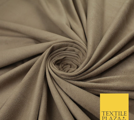 11 Colours Luxury Faux Suede Fabric Med Weight Dressmaking Upholstery Craft 60"