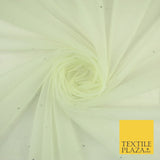 Stone Embellished Fairy Veil Bridal Soft Sheer Tutu Tulle Net Fabric 44"