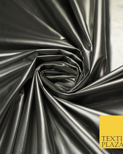 9 Colours - Glossy PVC Fabric Dress Fashion Material Craft Decor 56" Wide