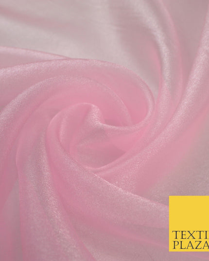 15 COLOURS - Premium Crystal Organza Bridal Wedding Dance Dress Veil Fabric 44"