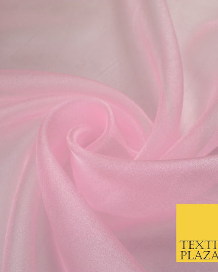 15 COLOURS - Premium Crystal Organza Bridal Wedding Dance Dress Veil Fabric 44"