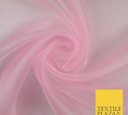 15 COLOURS - Premium Crystal Organza Bridal Wedding Dance Dress Veil Fabric 44"