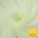 Stone Embellished Fairy Veil Bridal Soft Sheer Tutu Tulle Net Fabric 44"