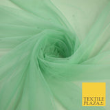 Stone Embellished Fairy Veil Bridal Soft Sheer Tutu Tulle Net Fabric 44"