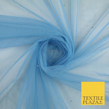 Stone Embellished Fairy Veil Bridal Soft Sheer Tutu Tulle Net Fabric 44"