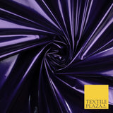 9 Colours - Glossy PVC Fabric Dress Fashion Material Craft Decor 56" Wide