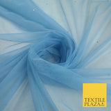 Stone Embellished Fairy Veil Bridal Soft Sheer Tutu Tulle Net Fabric 44"