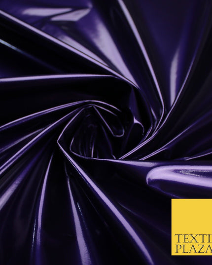 9 Colours - Glossy PVC Fabric Dress Fashion Material Craft Decor 56" Wide