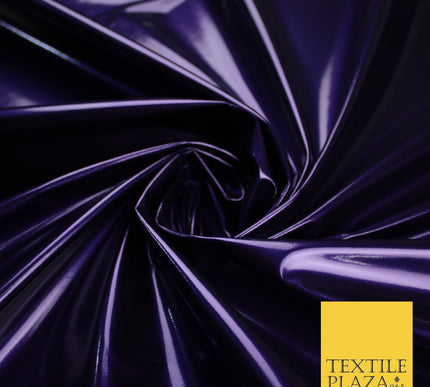 9 Colours - Glossy PVC Fabric Dress Fashion Material Craft Decor 56" Wide
