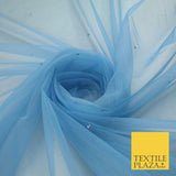 Stone Embellished Fairy Veil Bridal Soft Sheer Tutu Tulle Net Fabric 44"