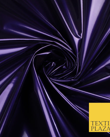 9 Colours - Glossy PVC Fabric Dress Fashion Material Craft Decor 56" Wide